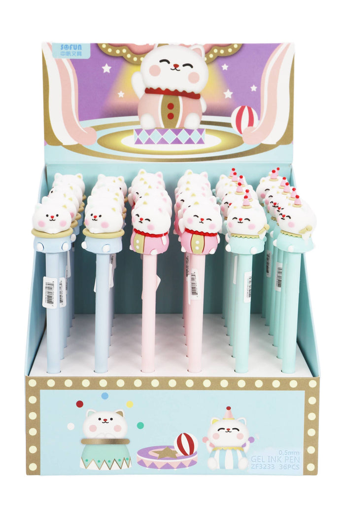Circus Kitty - Cat Figurine Ballpoint Pen 1 pcs