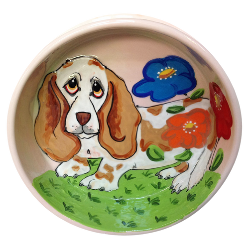Clumber Spaniel Personalized Dog Bowl