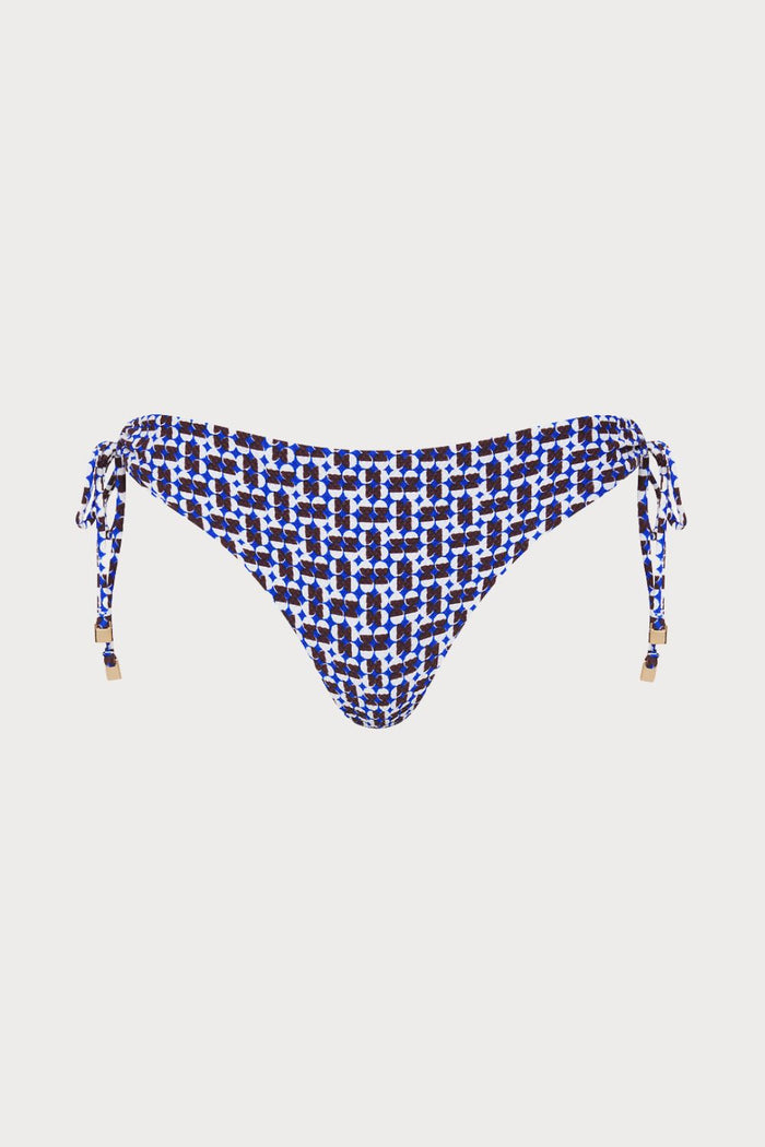 Coast Cheeky Tie Side Bikini Bottom in Cobalt