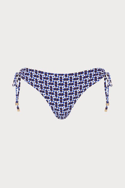 Coast Cheeky Tie Side Bikini Bottom in Cobalt