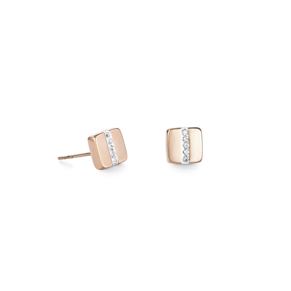 Coeur de Lion GeoCUBE® Ohrringe Inhorgenta Edelstahl und Kristall - 0225/21-1800