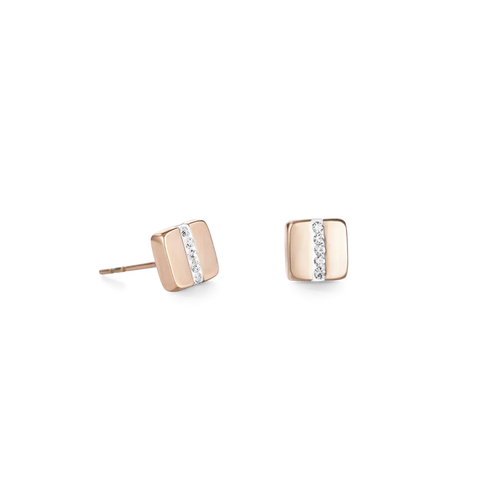 Coeur de Lion GeoCUBE® Ohrringe Inhorgenta Edelstahl und Kristall - 0225/21-1800