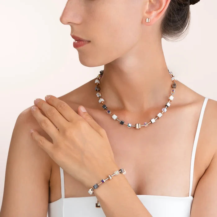 Coeur de Lion GeoCUBE® Ohrringe Inhorgenta Edelstahl und Kristall - 0225/21-1800