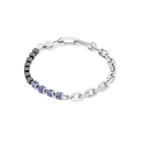 Coeur de Lion Unisex Armband Fusion link chain blau - 0901/30-0700