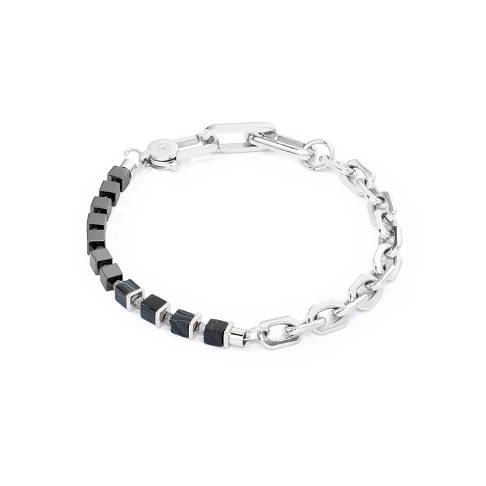 Coeur de Lion Unisex Armband Fusion link chain schwarz - 0901/30-1300