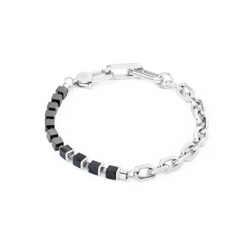 Coeur de Lion Unisex Armband Fusion link chain schwarz - 0901/30-1300