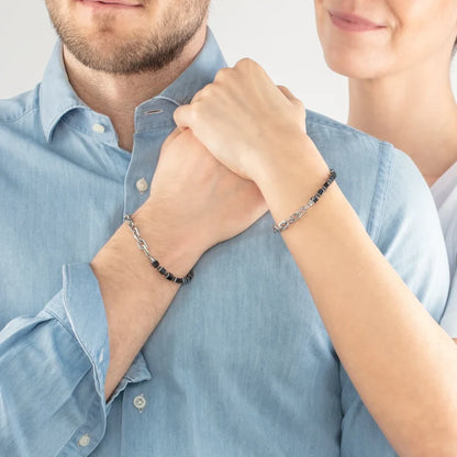 Coeur de Lion Unisex Armband Fusion link chain schwarz - 0901/30-1300