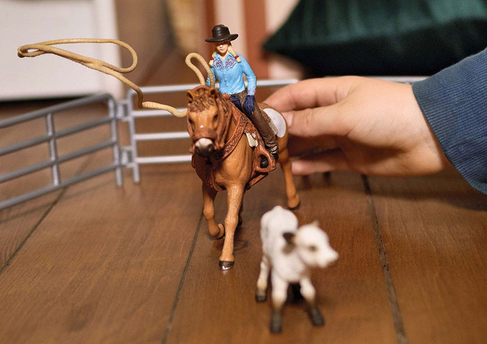Cowgirl Team Roping Fun