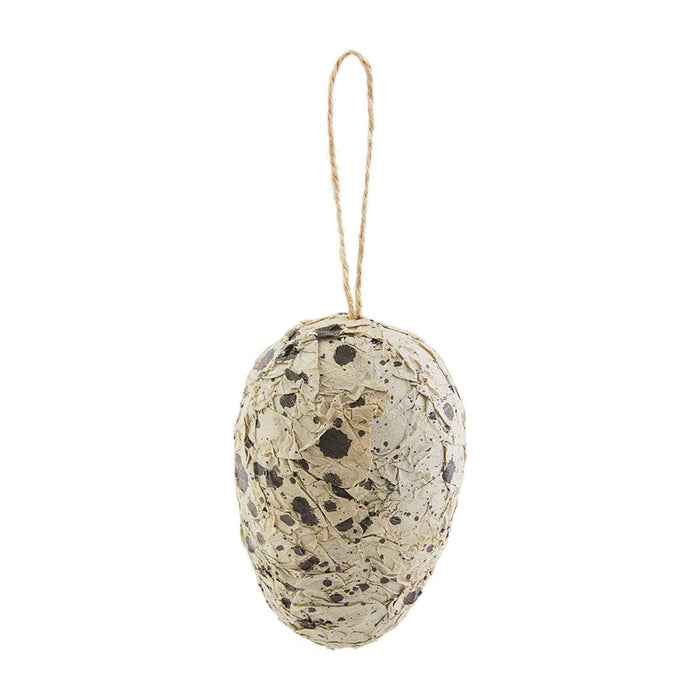 Cream Speckled Decorative Egg