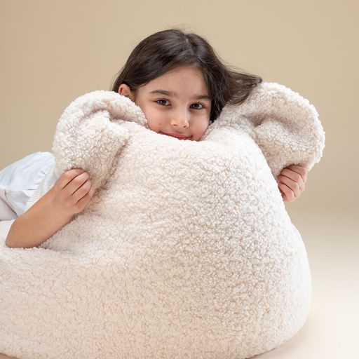 Cream White Bear Beanbag - Rugs by Roo