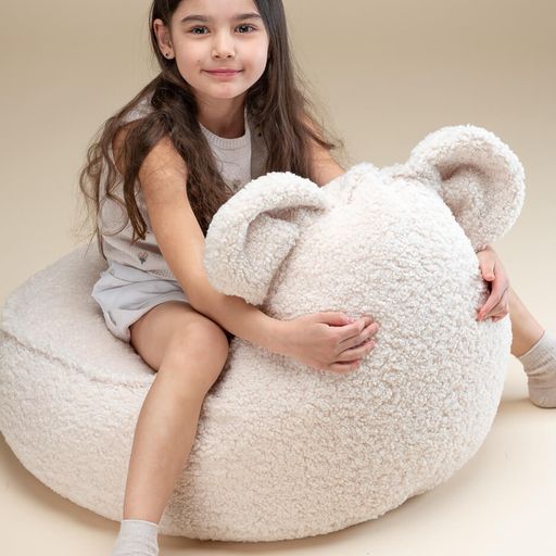 Cream White Bear Beanbag - Rugs by Roo