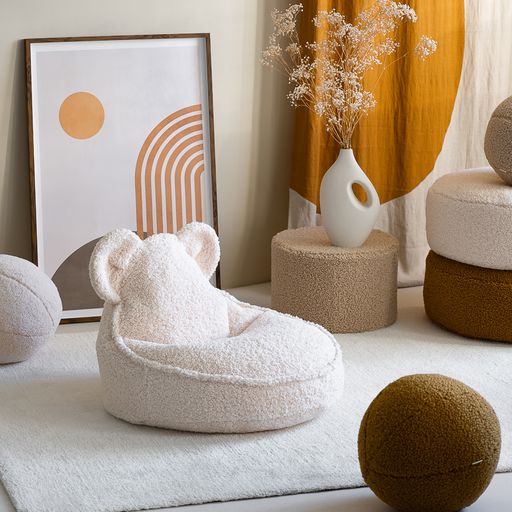 Cream White Bear Beanbag - Rugs by Roo