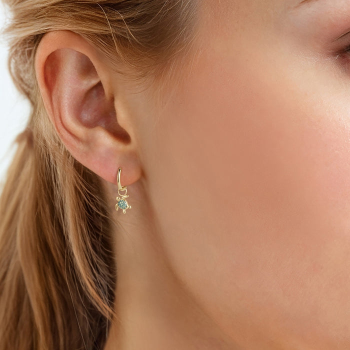 Creolen gold Schildkröte