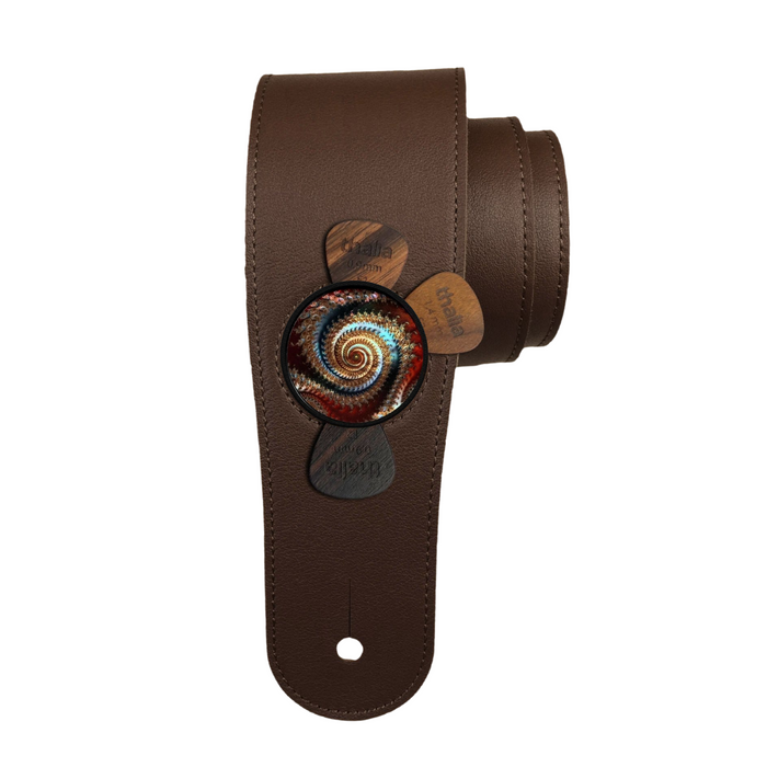Thalia Crimson Fractal | Pick Puck Integrated Leather Strap – product image 3