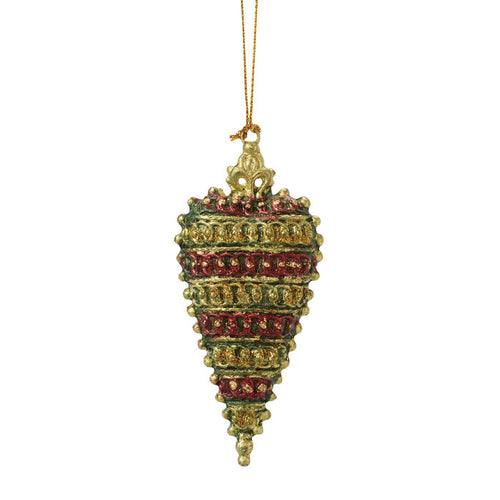 Crown Top Heart Orn Green