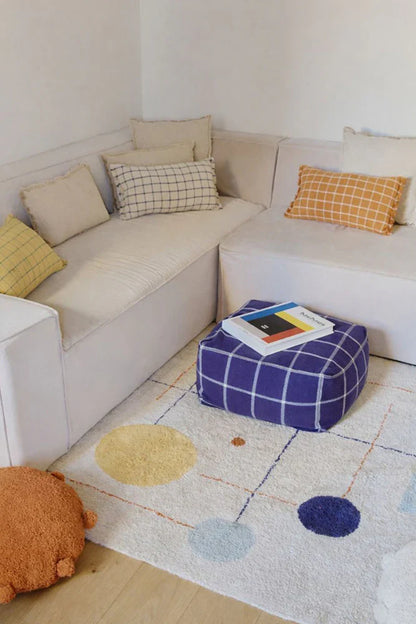 CUSHION GEO BLOCK NATRUAL - Rugs by Roo
