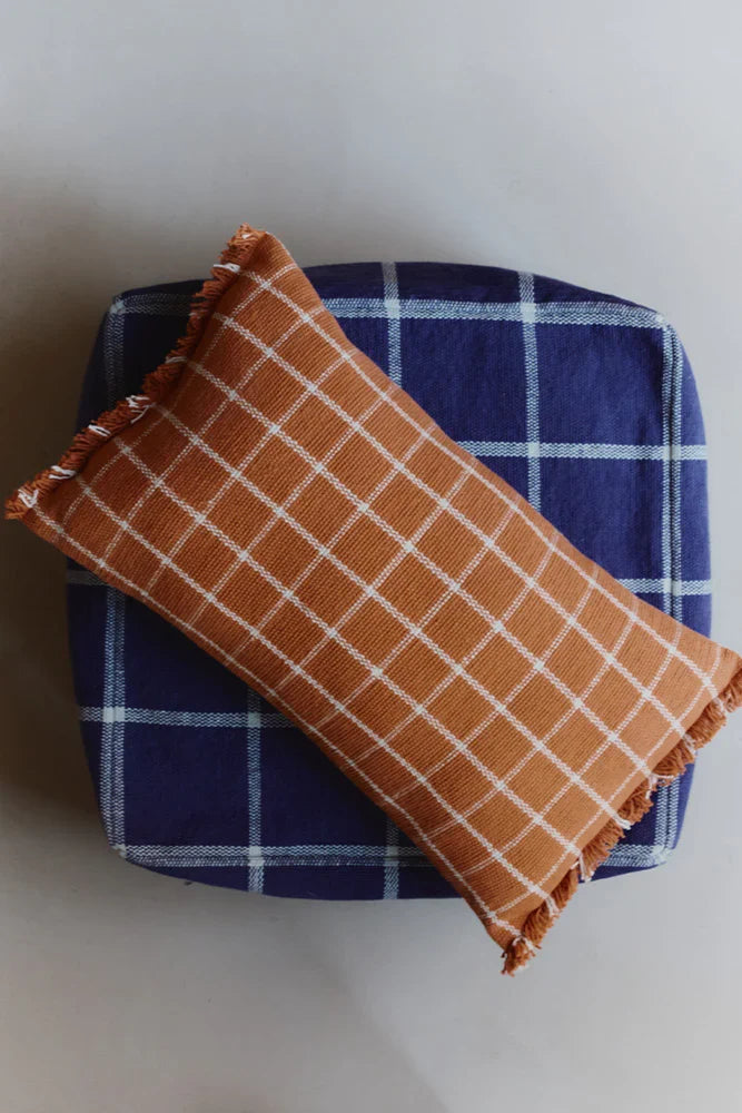 CUSHION GEO BLOCK TERRACOTA - Rugs by Roo