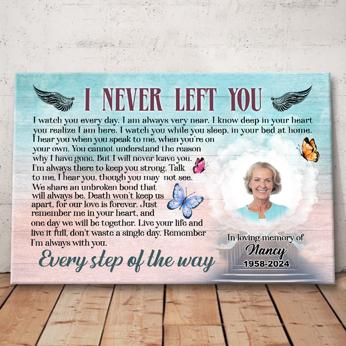 Custom Photo - Every Step With You - Personality Customized Canvas - Gift For Loss Memorial Gift