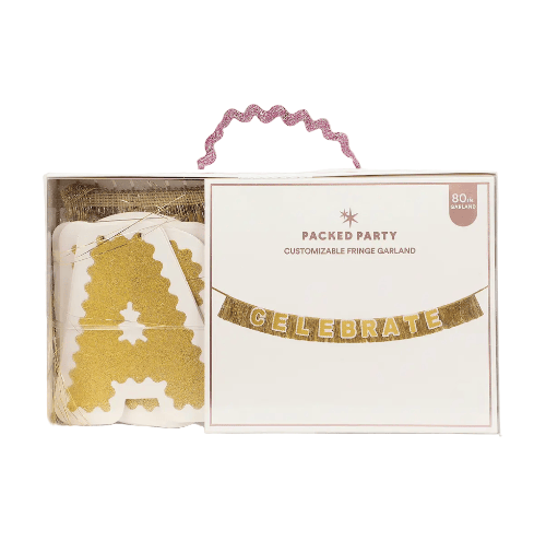 Packed Party Party Customize Me Gold Fringe Party Garland