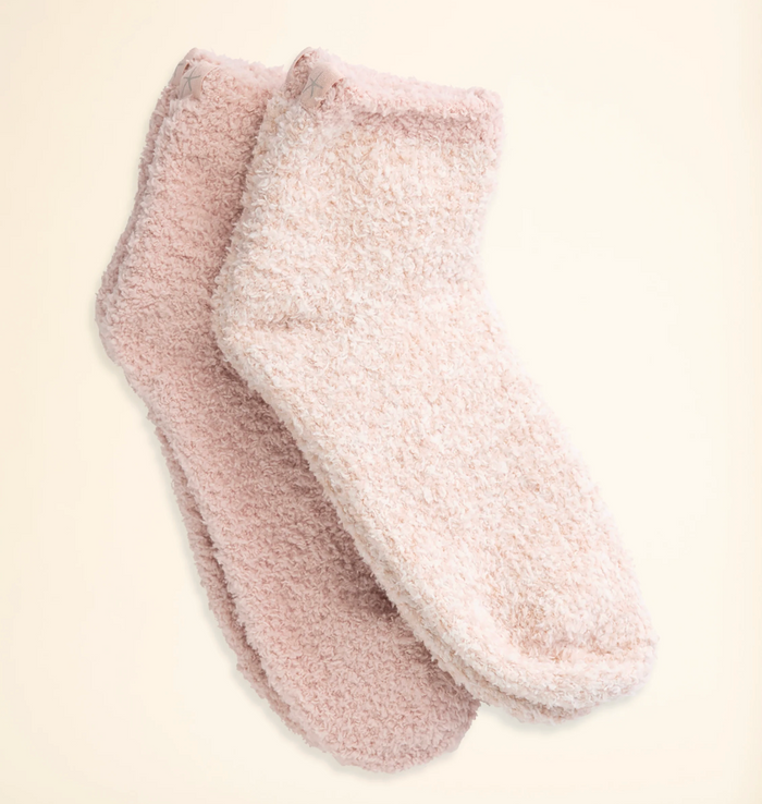 Dusty Rose 2 pair tennis sock set