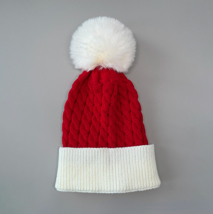 D Knit Santa Beanie