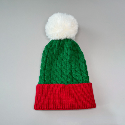 D Knit Santa Beanie