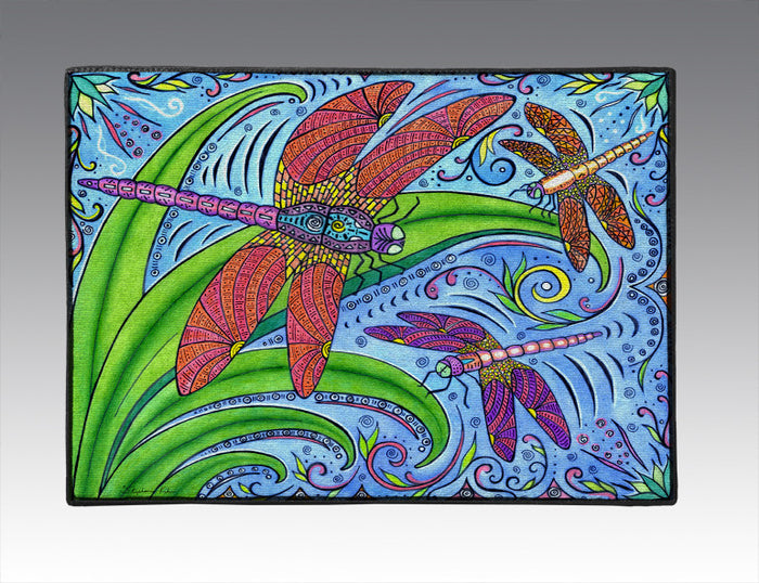 Dancing Dragonflies Door Mat