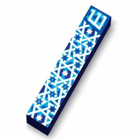 Abstract Stars Mezuzah