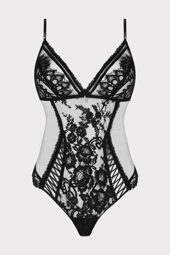 Lise Charmel Black Lace Bodysuit | Désirs de Venise