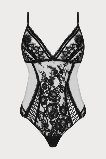 Lise Charmel Black Lace Bodysuit | Désirs de Venise