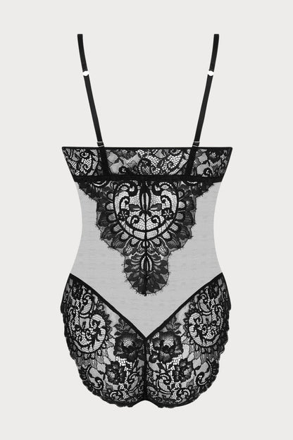 Lise Charmel Black Lace Bodysuit | Désirs de Venise