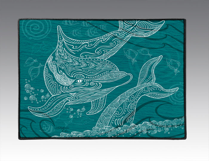 Dolphins One Color Door Mat