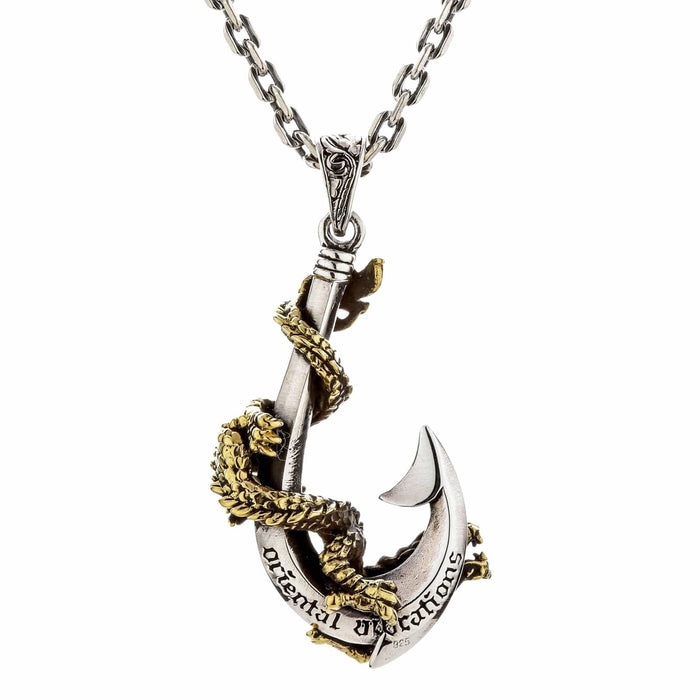 The back of the dragon fish hook pendant