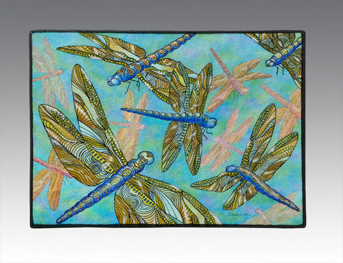 Dragonfly Gathering Door Mat