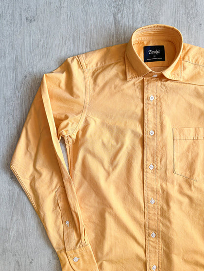 Drake's Oxford Cloth Button Down Shirt In Sunshine Yellow - House Of Huntington