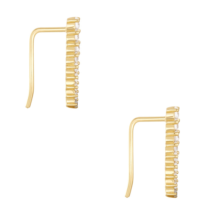 Ear Climber gelbgold mit Zirkonia