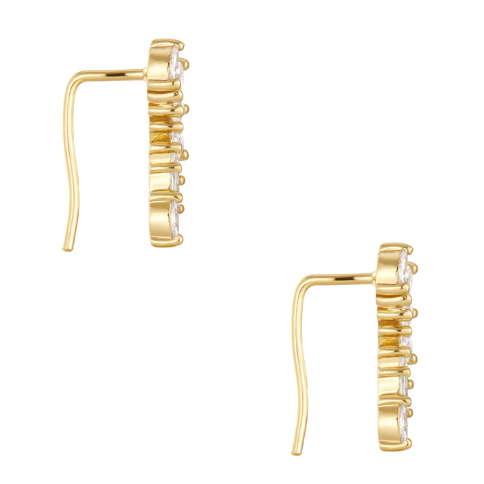 Ear Climber GLAM gold mit Zirkonia
