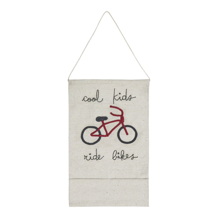 Eco-City Cool Kids Ride Bikes Wall Pocket Hanger - Rugs by Roo