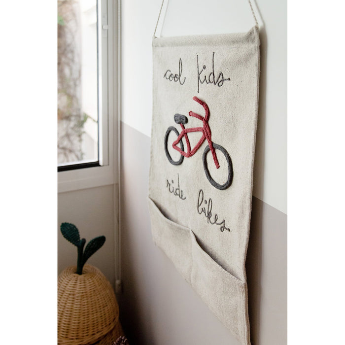 Eco-City Cool Kids Ride Bikes Wall Pocket Hanger - Rugs by Roo