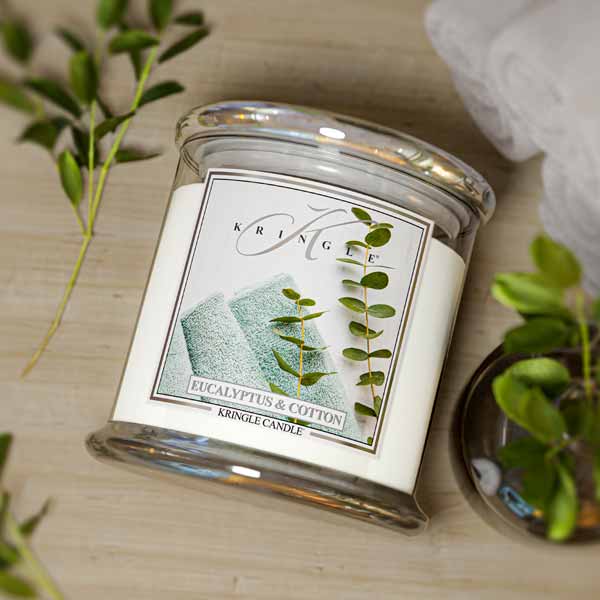 Eucalyptus and Cotton scented 4-wick candle