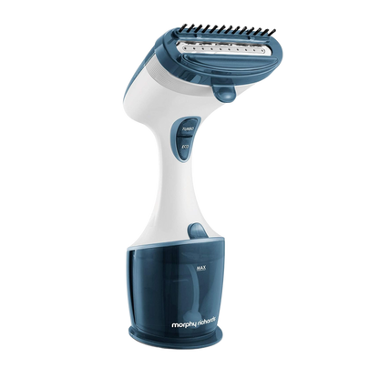 Morphy Richards garment steamer on a white background