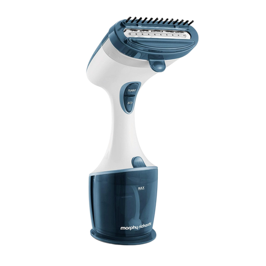 Morphy Richards garment steamer on a white background