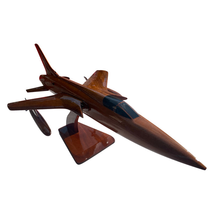 F-105 ( F105 ) Thunderchief Mahogany Wood Desktop Airplane Model
