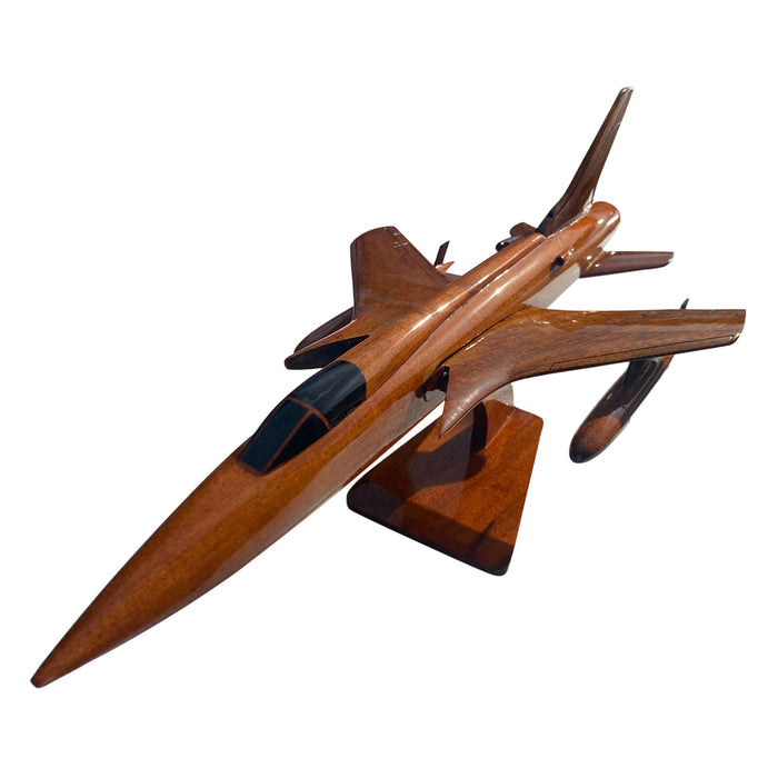 F-105 ( F105 ) Thunderchief Mahogany Wood Desktop Airplane Model