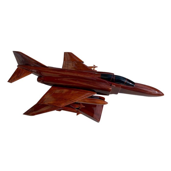 F-4 ( F4 ) Phantom Mahogany Wood Desktop Airplane Model