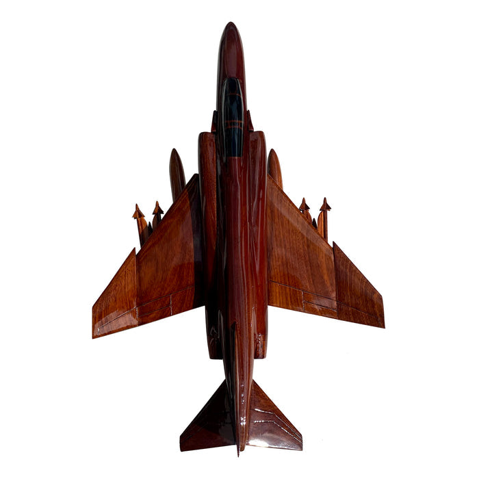 F-4 ( F4 ) Phantom Mahogany Wood Desktop Airplane Model