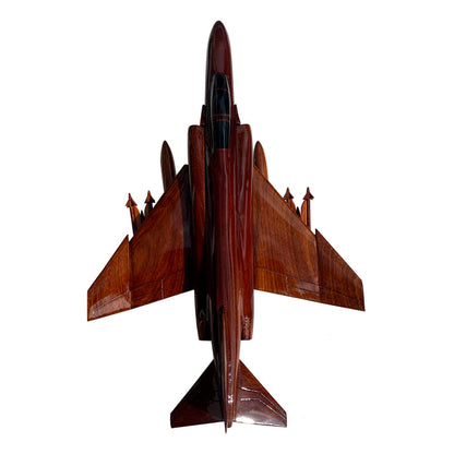 F-4 ( F4 ) Phantom Mahogany Wood Desktop Airplane Model