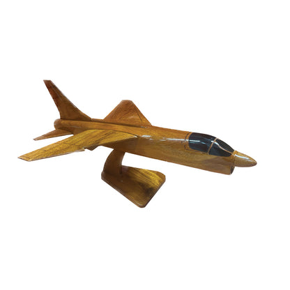 F-8 ( F8 ) Crusader Mahogany Wood Desktop Airplane Model