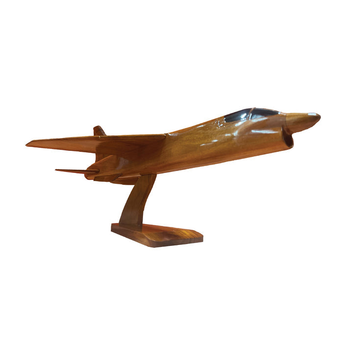 F-8 ( F8 ) Crusader Mahogany Wood Desktop Airplane Model