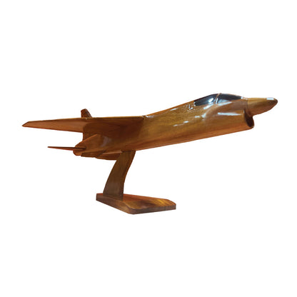 F-8 ( F8 ) Crusader Mahogany Wood Desktop Airplane Model